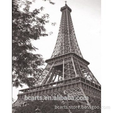 Hot selling printed canvas Eiffel Tower famous place painting of paris